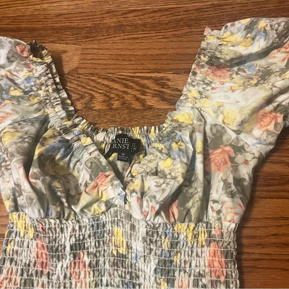 Danielle Bernstein Multicolor Smocked Floral Dress Women’s Size Small - Picture 7 of 9